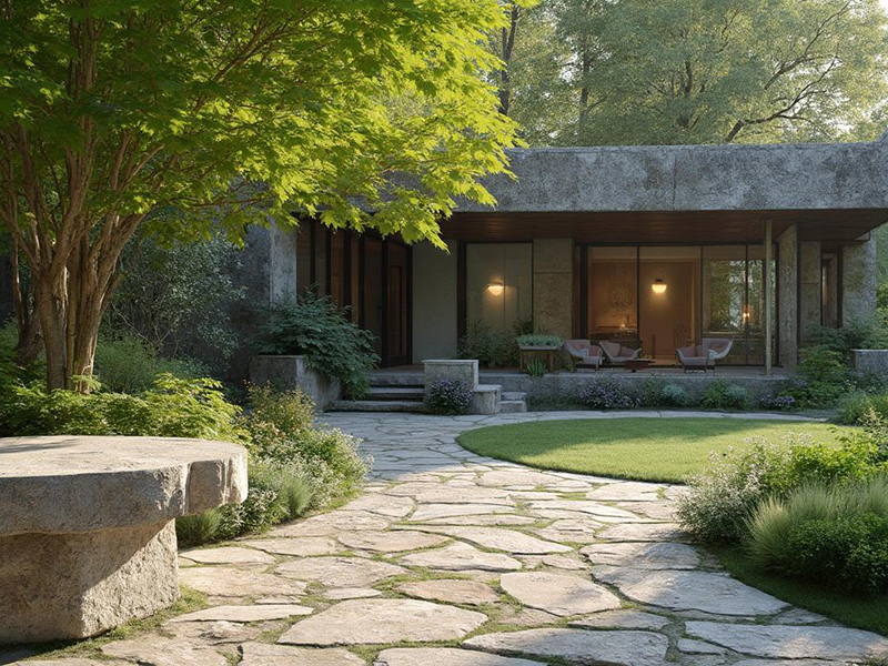 Садовая дорожка из дагестанского камня